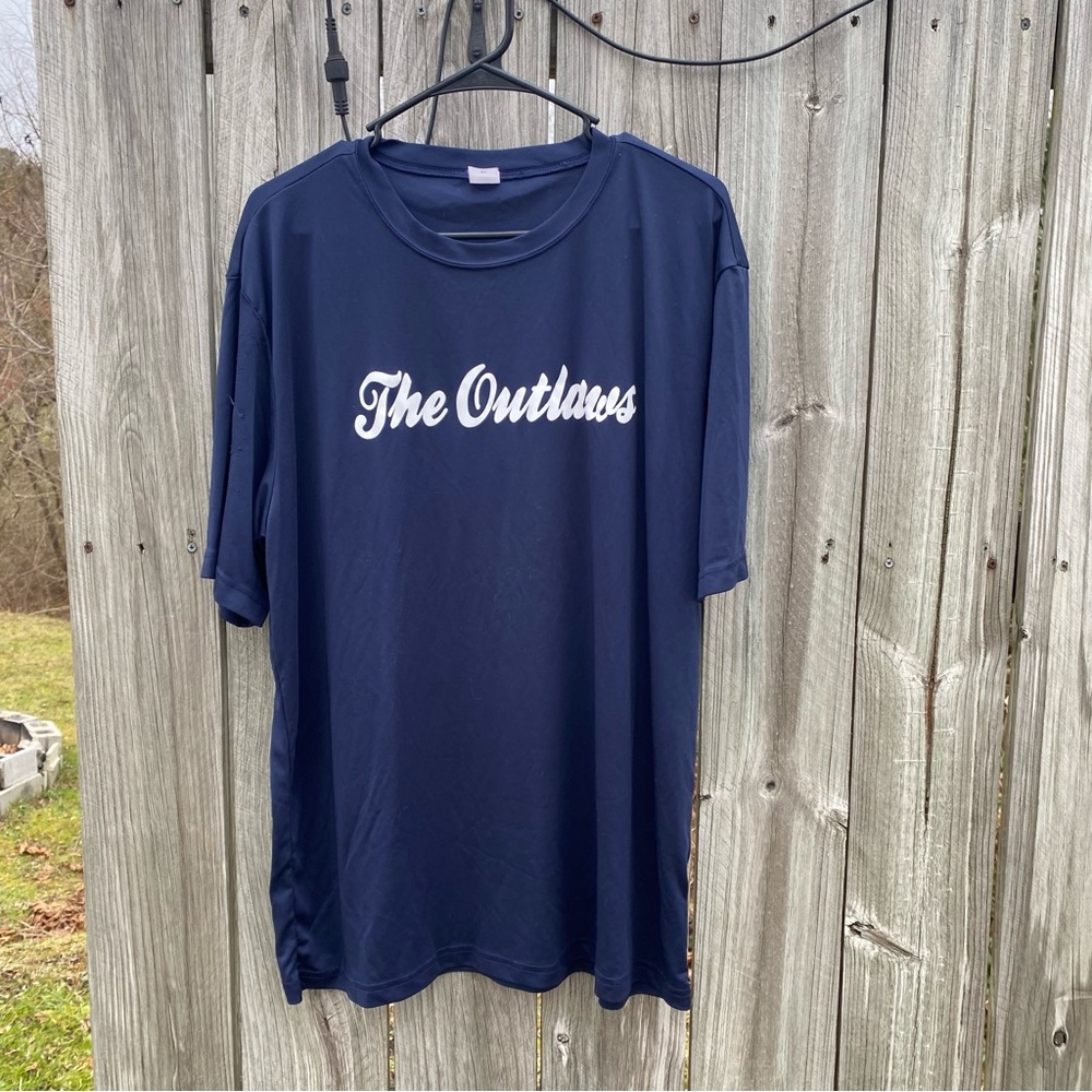 Sport-Tek Dark Blue Men's Tee with 'The Outlaws'‎